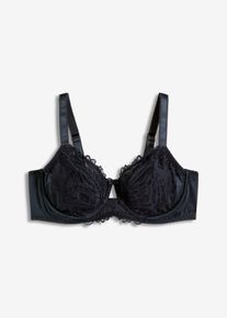 Bh met beugels en glanseffect - blauw - maat 75D - bonprix