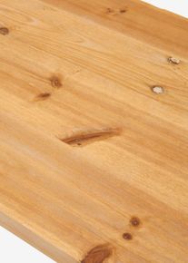 Houten bank - beige - maat 45x90 cm - bonprix