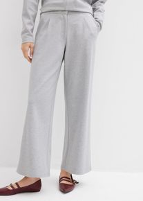 Relax broek met wijde pijpen van viscose-mix - grijs - maat 52 - viscose - bonprix