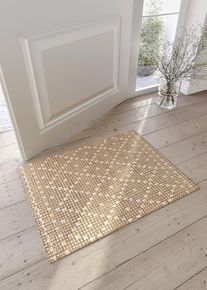 Gedesssineerde deurmat - beige - maat 35x55 cm - bonprix
