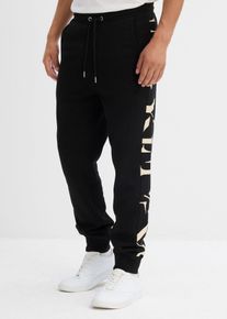 Sweatbroek met inzetstuk regular fit - zwart - maat 56/58 (XL) - 100% katoen - bonprix