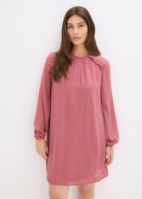 Mini jurk met ruches van chiffon - paars - maat 36 - bonprix