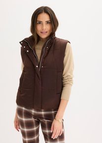 Bodywarmer met lichte glans - bruin - maat 36 - bonprix