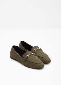 Comfort loafers - groen - maat 39 - vegan - bonprix