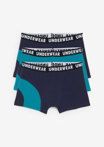Strakke boxer (set van 3) - blauw - maat 7 (XL) - met katoen - bonprix