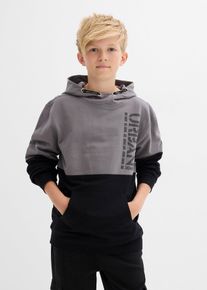 Jongens hoodie van biologisch katoen - grijs - maat 152/158 - 100% katoen - bonprix