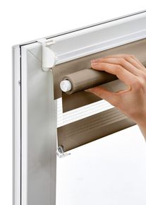 Duo rolgordijn multifix - bruin - maat 130x50 cm - bonprix