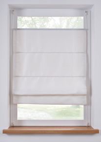 Vouwgordijn effen - wit - maat 5 (h/b: 130/110 cm) - bonprix