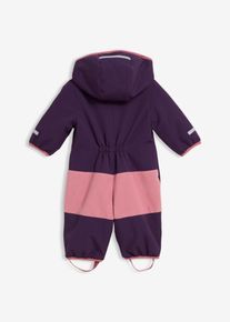 Waterafstotende baby softshell overall met capuchon - paars - maat 98 - fleece,softshell - bonprix