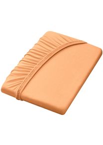 Dormisette unisex Hoeslaken in oranje ,maat 1 st. 90x190 - 100x200 cm, Witt, 75% Katoen, 25% Polyester