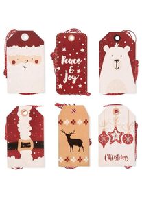 Dalprint, Geschenkverpackung, Weihnachtsmann-Geschenkanhänger, 24 Stück (24 x)