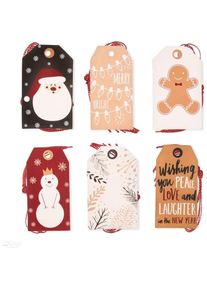 Dalprint, Geschenkverpackung, Weihnachtsgeschenkanhänger mit Schnur 24St (24 x)