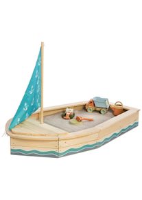 Muddy Buddy Sandkasten »Anchor Lover« natur - petrolblau; FSC - schützt Wald in blau, Größe B/H/L: 90 cm x 102 cm x 160 cm