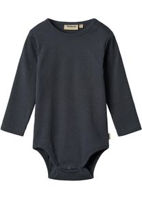 Wheat Mädchen Body »Rib Body L/S Spencer« in blau, Größe N-Gr