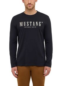 Mustang Asheville Langarmshirt aus reiner Baumwolle, schwarz, Größe 64/66 (3XL), 100% Baumwolle, bonprix