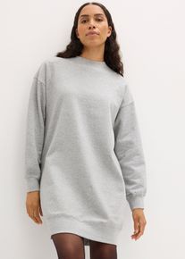 Oversized Sweatkleid, grau, Gr&ouml;&szlig;e 52/54 (XXL), mit Baumwolle, bonprix