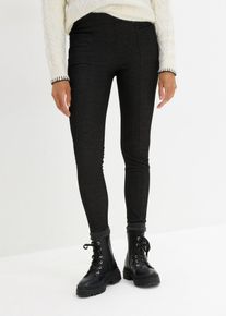 Thermo-Leggings in Jeansoptik, schwarz, Größe 32/34 (XS), mit Baumwolle, bonprix