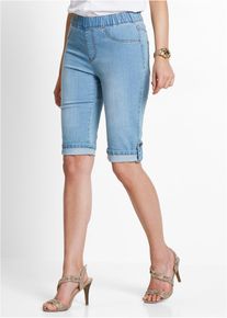 Jeans Bermuda Mid Waist Bequembund, blau, Gr&ouml;&szlig;e 42, mit Baumwolle, bonprix
