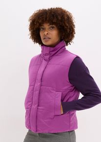 Steppweste mit leichtem Glanz, lila, Größe 46, bonprix