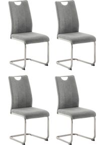 MCA furniture Vrijdragende stoel MCA DERESINA sledestoel met handgreep (4-set), schommelstoelen met handgreep, comfort zithoogte van ca. 48 cm