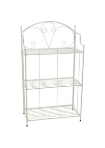 Kovov&yacute; stojan na kvety Verona biela, 58 x 100 x 30 cm