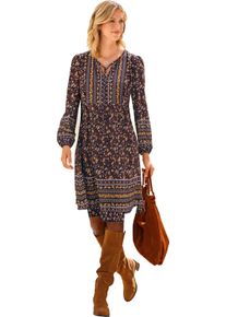 Damska Potlačené šaty, bordúry Čierno-červenohnedá potlač veľkosť 25