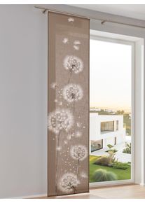 HEINE HOME unisex schuifgordijn in bruin/wit ,maat 145 x 57 cm, Witt, 100% Polyester