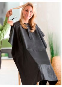 Damen Friseur-Umhang in schwarz ,Größe 0, WITT, 100% Polyester