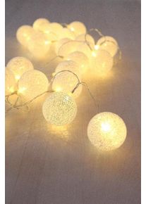 Guirlande Globo LED Blanc, 20 lumi&egrave;res
