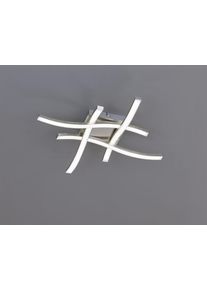 Plafonnier Reality ROUTE LED Nickel mat, 4 lumi&egrave;res