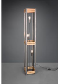 Trio Lampor Khan Golvlampa Mörkbrun, Nickel matt, 3-ljuskällor