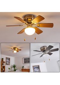 hofstein Trillo Deckenventilator Nickel-Matt, 1-flammig