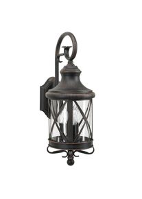 KS Verlichting Romantica Wandleuchte Braun, 3-flammig
