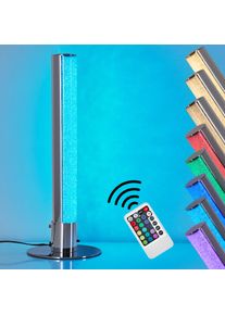 hofstein Flaut RGB Tischleuchte LED Chrom, 1-flammig, Fernbedienung, Farbwechsler