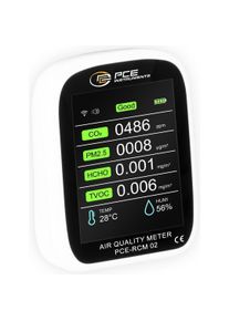 PCE Instruments, Detektor, Feinstaub-Messgerät PCE-RCM 02 Luftfeuchtigkeit, Temperatur, Fei