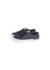 Tommy Hilfiger , Herren,Damen , Sneaker »CORE CORPORATE VULC LEATHER« , Freizeitschuh, Halbschuh, Schnürer mit Logoschriftzug , dunkelblau , 41 ,...