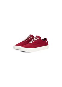 Tommy Hilfiger , Sneaker »TH HI VULC LOW OXFORD TWILL« , Freizeitschuh, Halbschuh, Schnürschuh mit Label an der Ferse , rot , 44 , 44 , Schnürer...