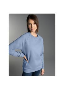 TRIGEMA , Sweatshirt »Sweatshirt mit angerauter Innenseite« , pearl-blue , S , S , Sweat-Qualität