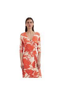 Marc O'Polo Marc O'Polo , Druckkleid in Wickel-Optik , orange bedruckt , N-Gr , L -N-Gr , L , Kleid von Marc O'Polo