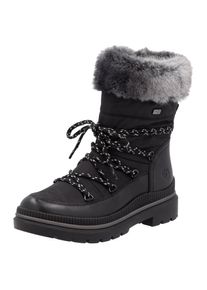 Remonte , Winterboots , Blockabsatz, Winterstiefelette mit wasserabweisender TEX-Membran , schwarz-grau , 41 , 41 , Outdoorschuh im Bergsteigerlook...