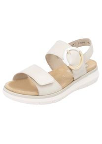 Remonte, Damen, Riemchensandale , Sandale, Bequemschuh, Sommerschuh mit praktischen Klettverschl&uuml;ssen, creme, 37, creme, Sandale mit gro&szlig;er 