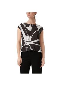 comma, Comma , Blusenshirt mit Allover-Print , ecru/black , 38 , 38 , Blusenshirt mit Fabricmix von COMMA