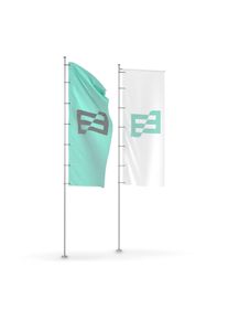 Drapeau sur mât personnalisé | Drapeau sur hampe résistant aux intempéries, lavable | Publicité drapeau avec impression drapeau bannière