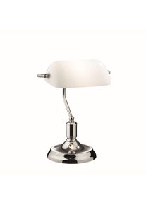 Lampe &agrave; poser Ideal Lux LAWYER Chrome, 1 lumi&egrave;re
