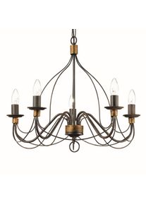 Ideal Lux CORTE Lampadario a sospensione Ruggine, 5-Luci