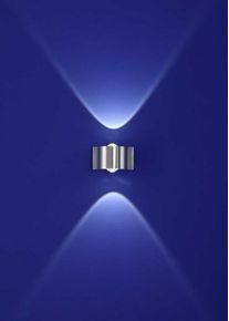 B-LEUCHTEN BlLeuchten Stream Wandleuchte LED Aluminium, 2-flammig