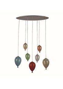 Ideal Lux CLOWN Lampa Wisząca Chrom, 7-punktowe