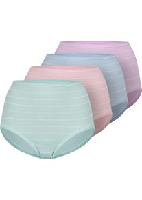 wäschepur Dames Tailleslip roze + mint + ijsblauw + lila Maat 50