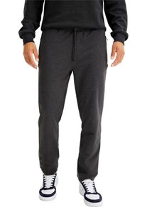 Herren Freizeithose mit verdeckten Reißverschluss-Taschen anthrazit-meliert Größe 52/54