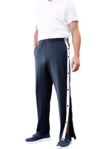 Heren Vrijetijdsbroek met drukknoopsluiting opzij donkerblauw Maat 48/50